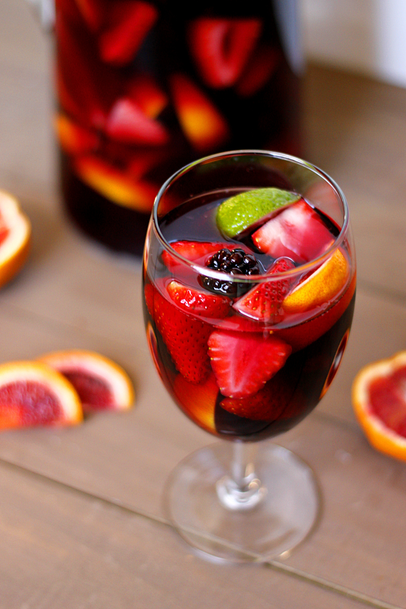 Blood Orange Blackberry Sangria | Fabtastic Eats